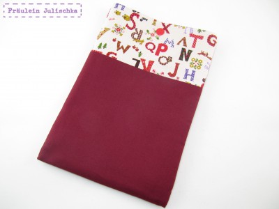 Buchhülle Motiv Buchstaben