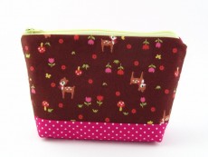 Kosmetiktasche "Rehe & Blumen"